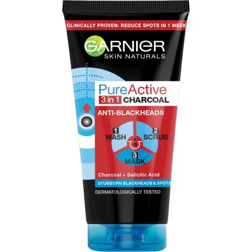Garnier Skin Naturals Pure Active Intensive 3in1 почистващ гел и маска (150 мл)