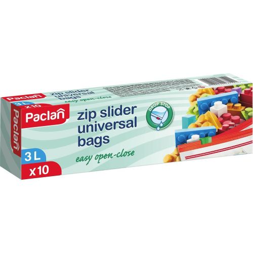 Paclan пликове с цип, 3 л (10 бр.)