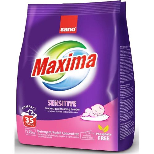 Sano Maxima Sensitive прах за пране, 35 пранета (1.25 кг)