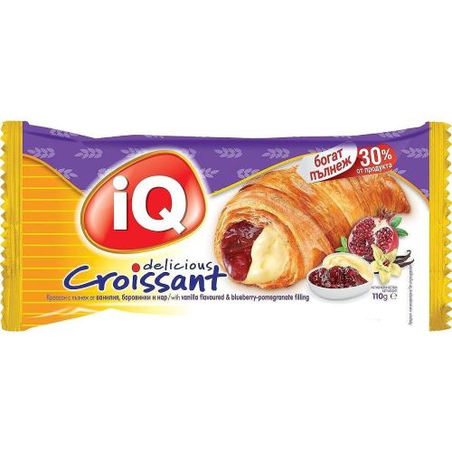 IQ кроасан с ванилия, боровинки и нар (110 г)