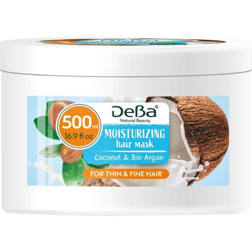 Deva Natural Beauty маска за тънка и слаба коса кокос и арган (500 мл)