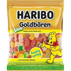 Haribo Goldbears Sour Fruity & Fizz кисели желирани бонбони (100 г)