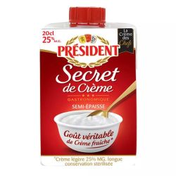 President Secret de Creme сметана 25% UHT (200 мл)