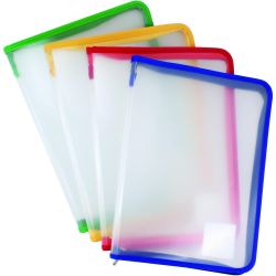 Spree папка А4 с цип, прозрачна, цветът може да варира (1 бр.)