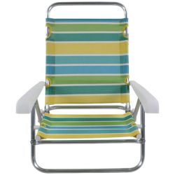 Сгъваем плажен стол 58 см x 60 см x 80 см, 5 позиции (1 бр.)