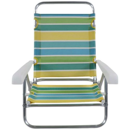 Сгъваем плажен стол 58 см x 60 см x 80 см, 5 позиции (1 бр.)