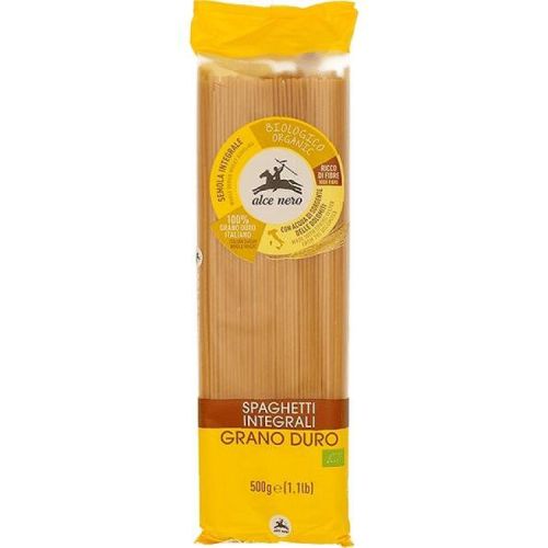 Alce Nero био пълнозърнести спагети от семолина (500 г)