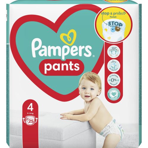 Pampers гащички Maxi 4, 9 кг - 15 кг (25 бр.)