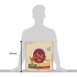 Purina One Dog Mini пиле с ориз, суха храна за кучета (1.5 кг)