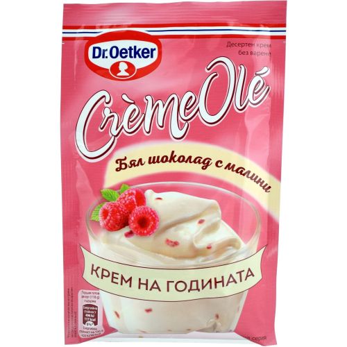 Dr. Oetker Crème Ole бял шоколад с малини (75 г)