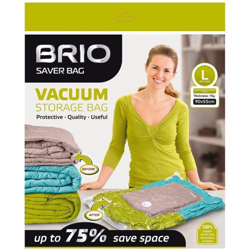 Brio вакуумна торба за дрехи, 90 см х 55 см, 70 микрона (1 бр.)