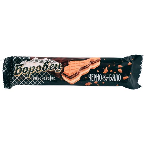 Боровец туквана вафла черно и бяло с какаова глазура (30 г)