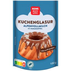 REWE глазура с алпийски млечен шоколад (100 г)