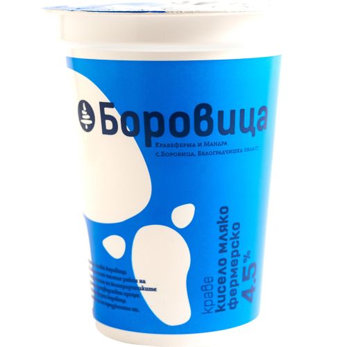 Боровица фермерско краве кисело мляко 4.5% (400 г)