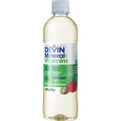 Devin Minerals with Vitamins вода с ябълка, киви и кофеин (425 мл)