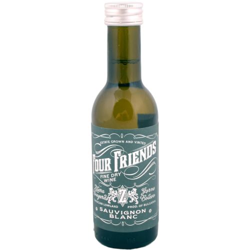 Four Friends бяло вино совиньон блан (187 мл)