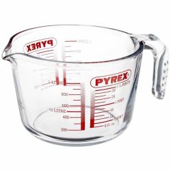 Pyrex стъклена кана мензура, 1 л, 15 см (1 бр.)