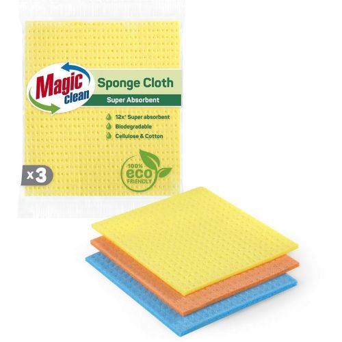 Magic Clean биоразградими попивателни кърпи, 3 бр., 18 см х 20 см (1 бр.)