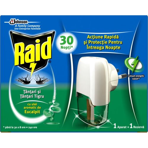 Raid електрически изпарител с евкалипт с пълнител (21 мл)