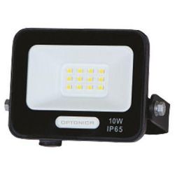 Optonica LED прожектор 10W, 900Lm, 400k, черен (1 бр.)