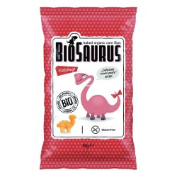 Biosaurus био печен царевичен снакс с кетчуп (50 г)