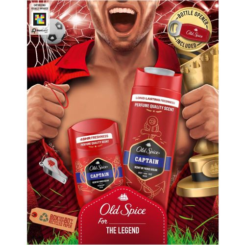 Old Spice Captain комплект душ гел 250 мл, део стик 50 мл, отварачка (1 бр.)