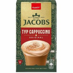 Jacobs Капучино разтворимо кафе, кутия, 8 бр. х 11.6 г (92.8 г)