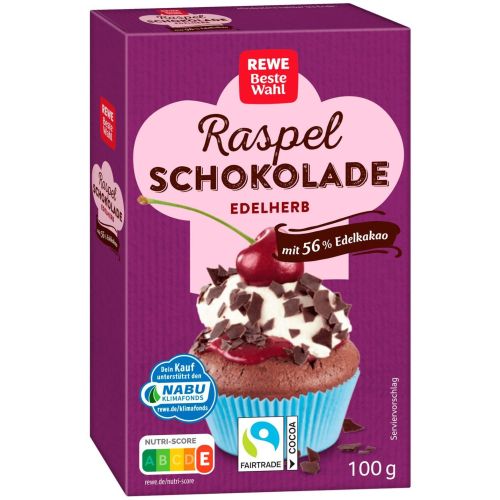 REWE настърган натурален шоколад (100 г)