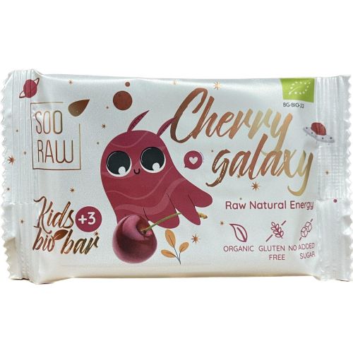 Soo Raw био детски бар черешова галактика, без захар (20 г)