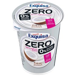 Exquisa протеинов крем йогурт и извара с кокос или манго, без добавена захар (400 г)