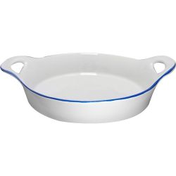 Horecano керамична кръгла тава 21 х 6 см, бяла (1 бр.)