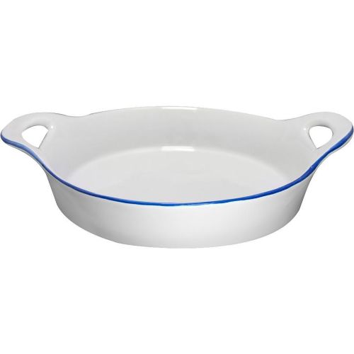 Horecano керамична кръгла тава 21 х 6 см, бяла (1 бр.)