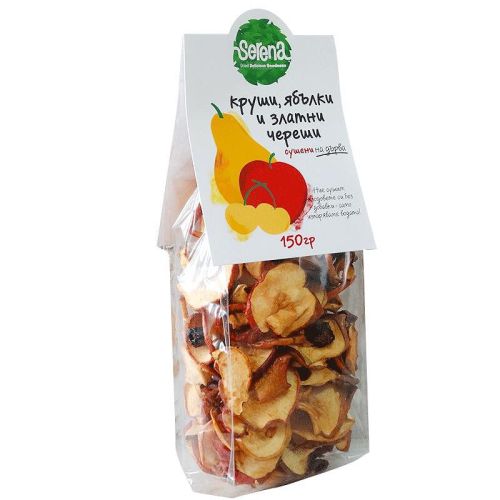 Serena микс сушени плодове - ябълки, круши и бели череши (150 г)