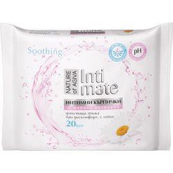 Nature of Agiva Intimate интимни влажни кърпички лайка (20 бр.)