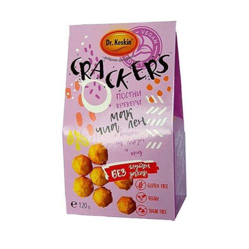 Dr. Keskin крекери със семена, без глутен (120 г)