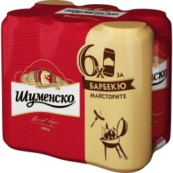 Шуменско бира в кен, 6 бр. х 500 мл (3 л)