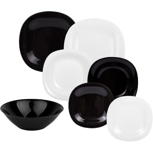 Luminarc Carine сервиз, черно-бял, 19 части (1 бр.)