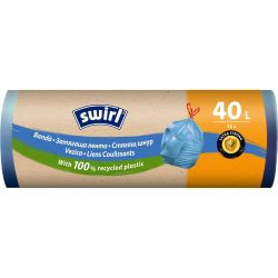 Swirl торби за смет с връзки, 40 л (12 бр.)