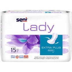 Seni Lady Extra Plus урологични подложки, 15 см x 33 см (15 бр.)