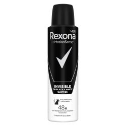 Rexona Men Deo Invisible дезодорант, Black & White (150 мл)