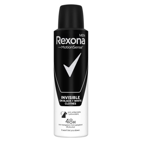 Rexona Men Deo Invisible дезодорант, Black & White (150 мл)