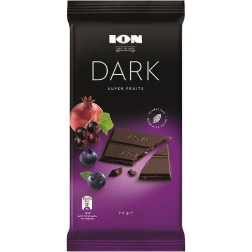 ION Dark шоколад с парченца плодове (90 г)