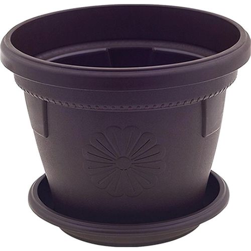 Саксия Гербер с подложка, бежова ф 14 см (1 бр.)