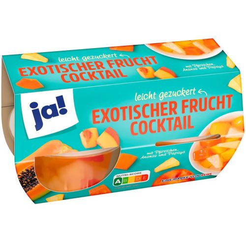 JA! екзотични плодове в чашка, 4 бр. × 113 г (452 г)