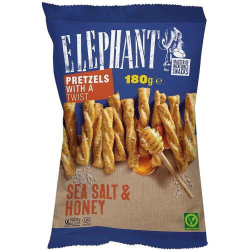 Elephant Twist прецели с мед и морска сол (180 г)