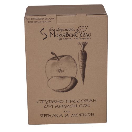 Моравско село био сок ябълка и морков (2 л)