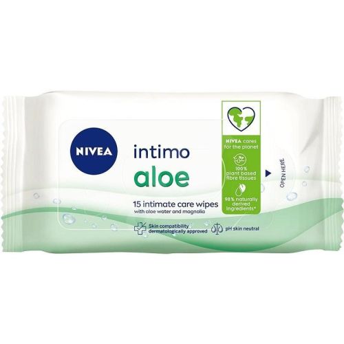 Nivea интимни влажни кърпички Aloe Water (15 бр.)