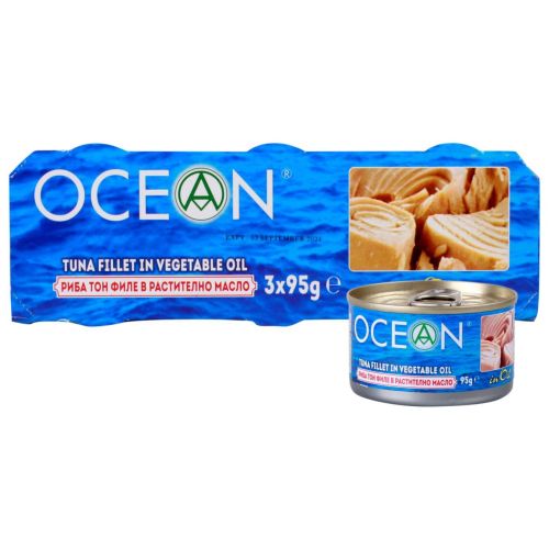 Ocean риба тон филе в растително масло, 3 бр. х 95 г (285 г)