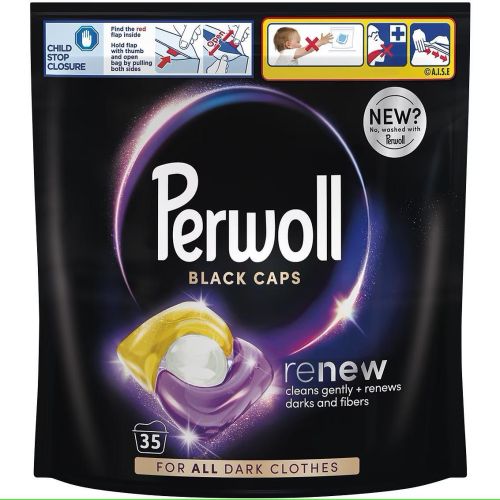 Perwoll Black Caps гел капсули за пране, 35 пранета (35 бр.)