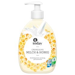 Today течен сапун мляко и мед, с помпа (500 мл)